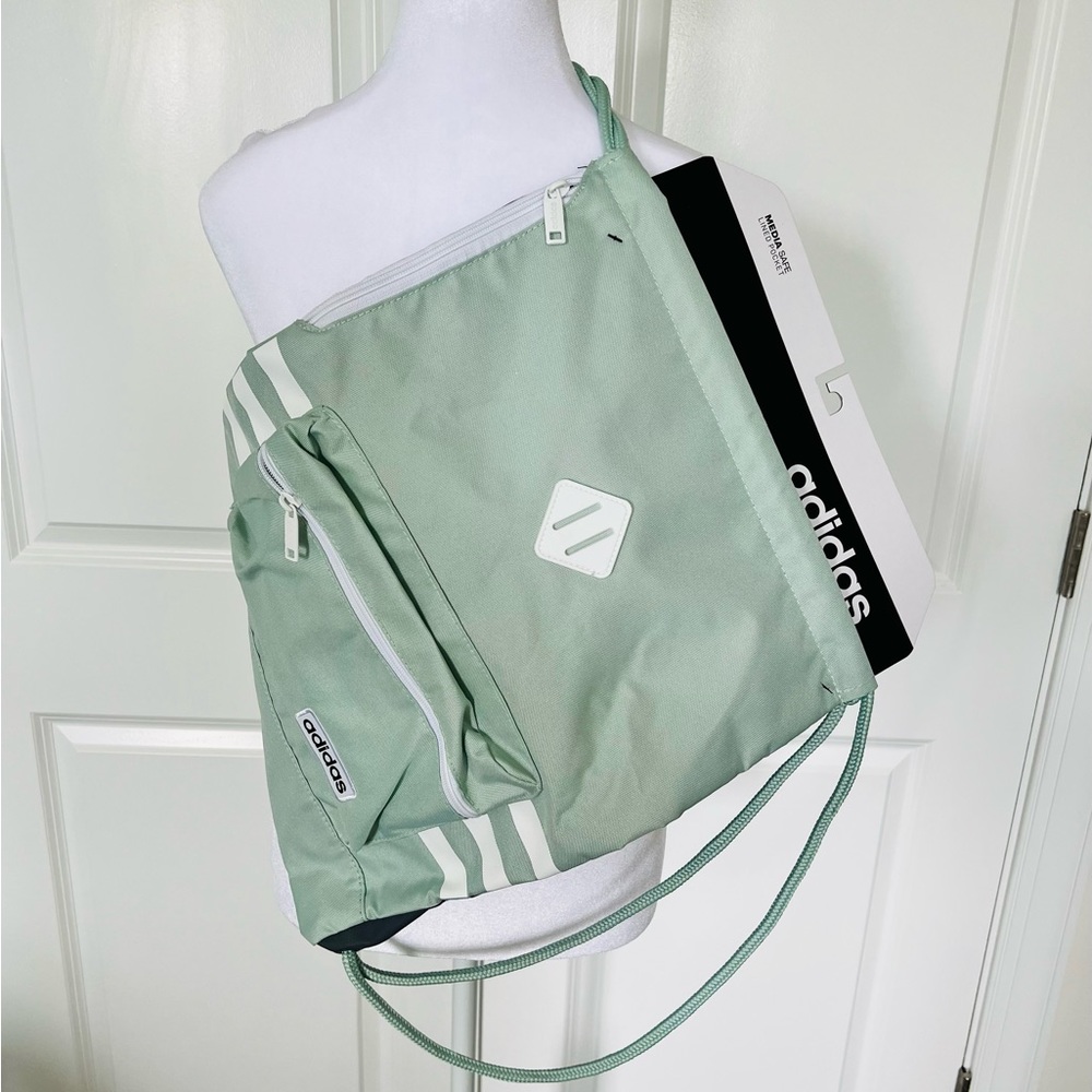 Adidas Classic 3S Sackpack Drawstring Bag Mint Green